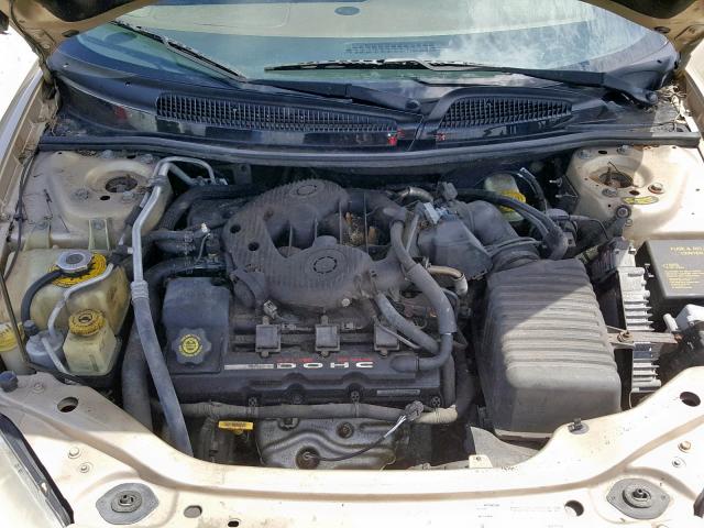 1C3EL45U71N556315 - 2001 CHRYSLER SEBRING LX GOLD photo 7