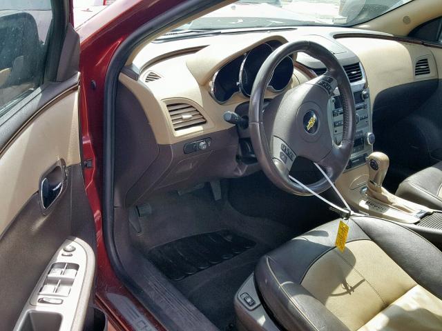 1G1ZE5E19BF215151 - 2011 CHEVROLET MALIBU LTZ წითელი ფოტო 9