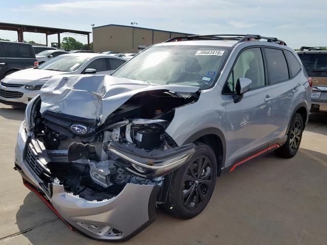 JF2SKAPC5KH465517 - 2019 SUBARU FORESTER S SILVER photo 2