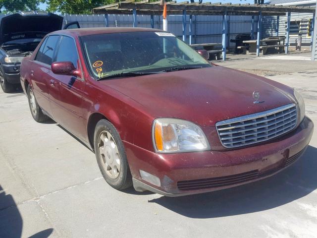 1G6KD54Y62U254661 - 2002 CADILLAC DEVILLE BURGUNDY photo 1