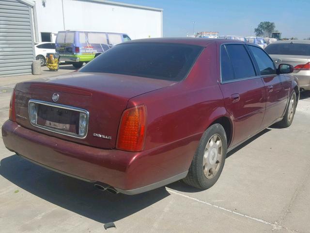 1G6KD54Y62U254661 - 2002 CADILLAC DEVILLE BURGUNDY photo 4