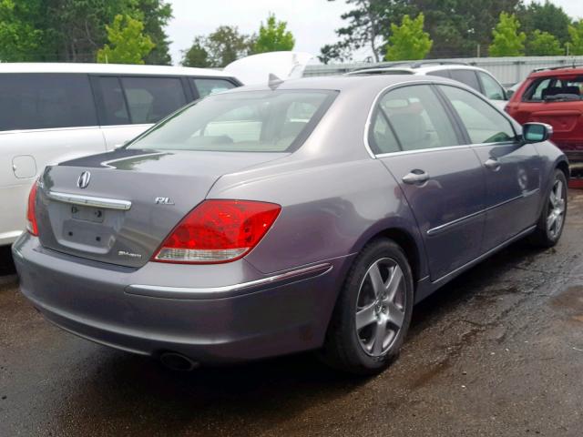 JH4KB16575C004627 - 2005 ACURA RL GRAY photo 4