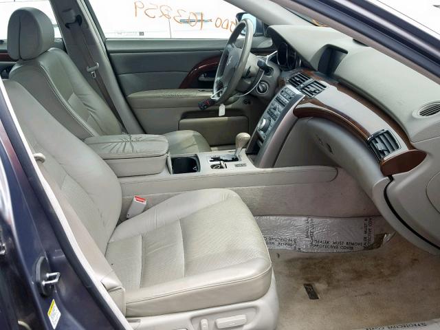 JH4KB16575C004627 - 2005 ACURA RL GRAY photo 5