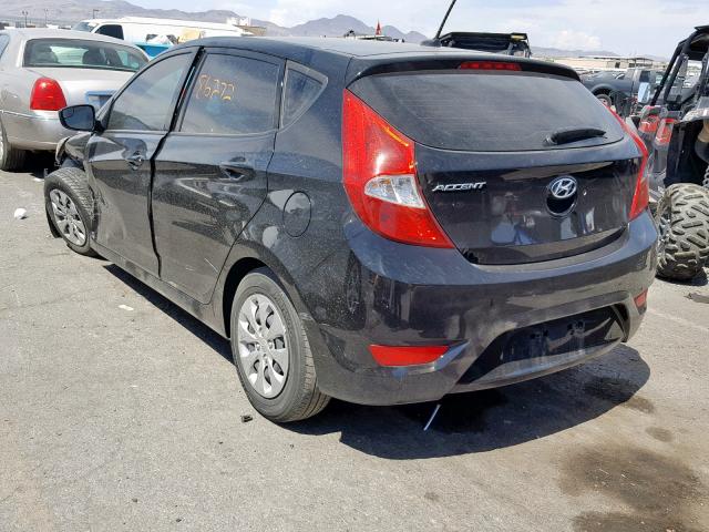 KMHCT5AE2GU272222 - 2016 HYUNDAI ACCENT SE BLACK photo 3