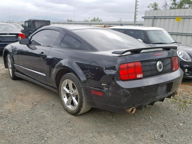 1ZVHT82H075234600 - 2007 FORD MUSTANG GT BLACK photo 3