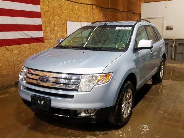 2FMDK48C48BA29833 - 2008 FORD EDGE SEL BLUE photo 2