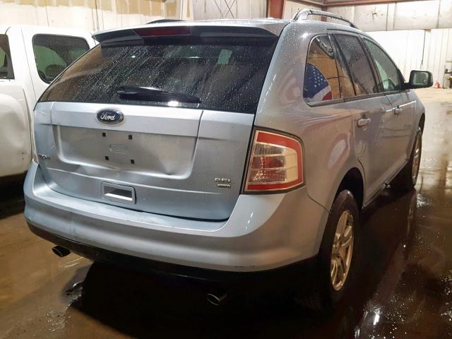 2FMDK48C48BA29833 - 2008 FORD EDGE SEL BLUE photo 4