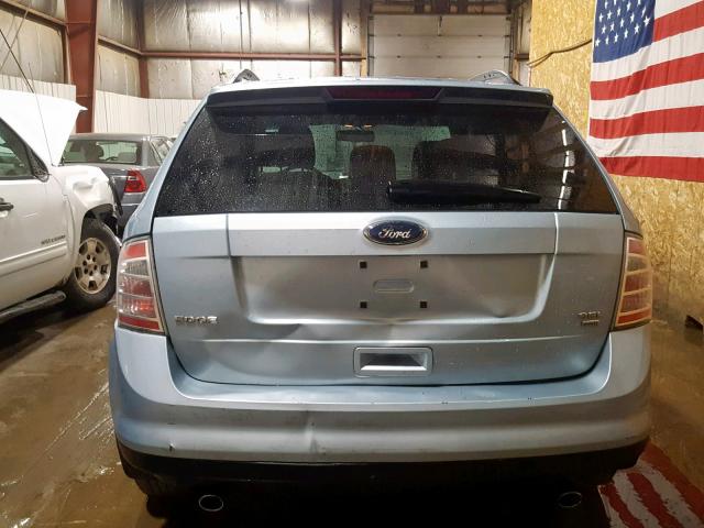 2FMDK48C48BA29833 - 2008 FORD EDGE SEL BLUE photo 9