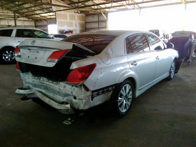 4T1BK3DB7BU376895 - 2011 TOYOTA AVALON BAS WHITE photo 4