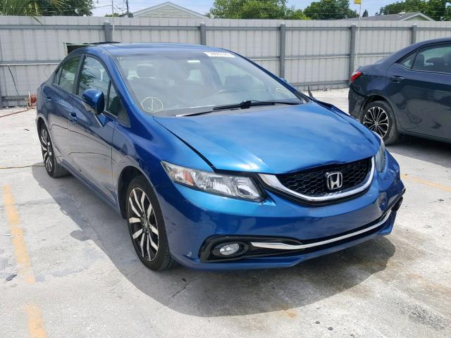 19XFB2F9XFE037871 - 2015 HONDA CIVIC EXL BLUE photo 1