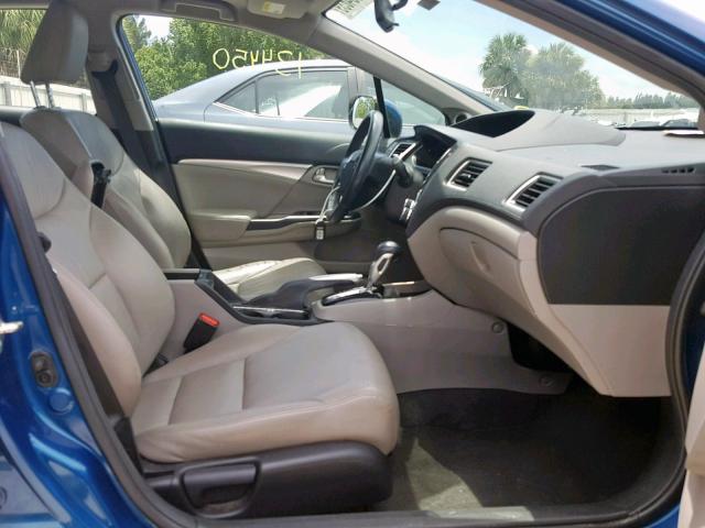 19XFB2F9XFE037871 - 2015 HONDA CIVIC EXL BLUE photo 5