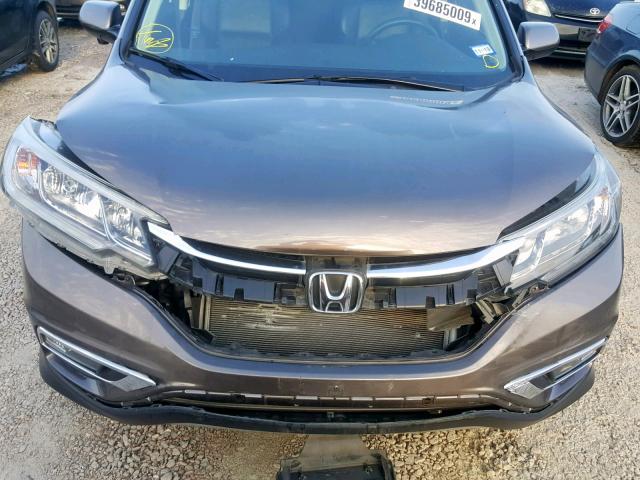 2HKRM3H73GH506871 - 2016 HONDA CR-V EXL GRAY photo 9