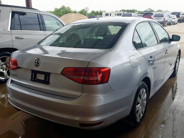 3VW2K7AJXFM269709 - 2015 VOLKSWAGEN JETTA BASE 银色 照片 4