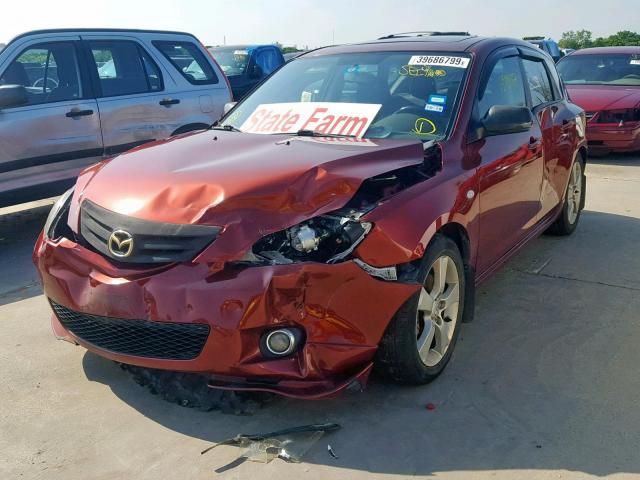 JM1BK343361536470 - 2006 MAZDA 3 HATCHBAC BURGUNDY photo 2