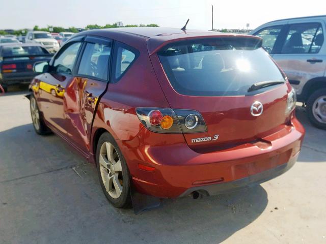 JM1BK343361536470 - 2006 MAZDA 3 HATCHBAC BURGUNDY photo 3