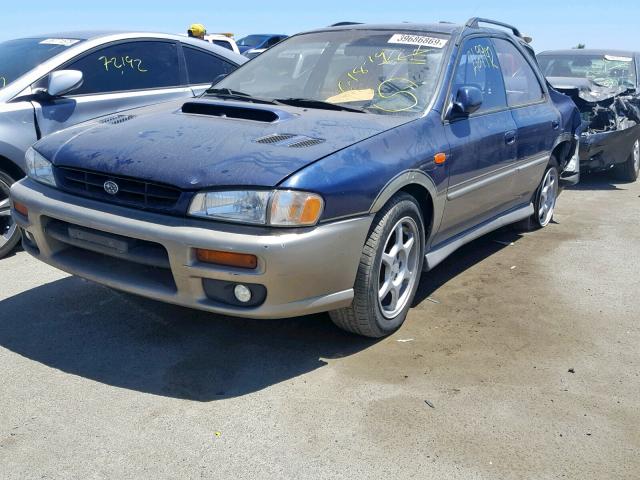 1FLGF485XYG810426 - 2000 SUBARU IMPREZA OU BLUE photo 2