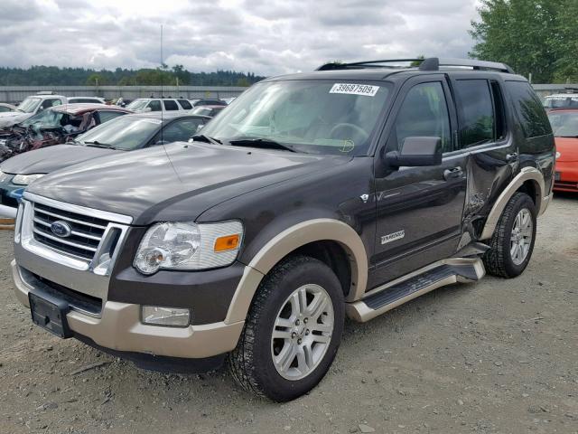 1FMEU74857UA80817 - 2007 FORD EXPLORER E BROWN photo 2