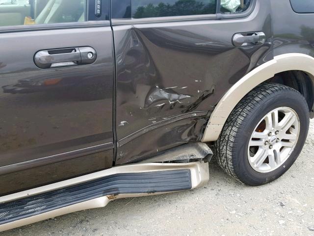 1FMEU74857UA80817 - 2007 FORD EXPLORER E BROWN photo 9