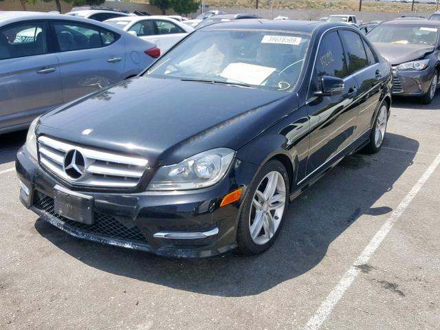 WDDGF4HBXDR245096 - 2013 MERCEDES-BENZ C 250 BLACK photo 2