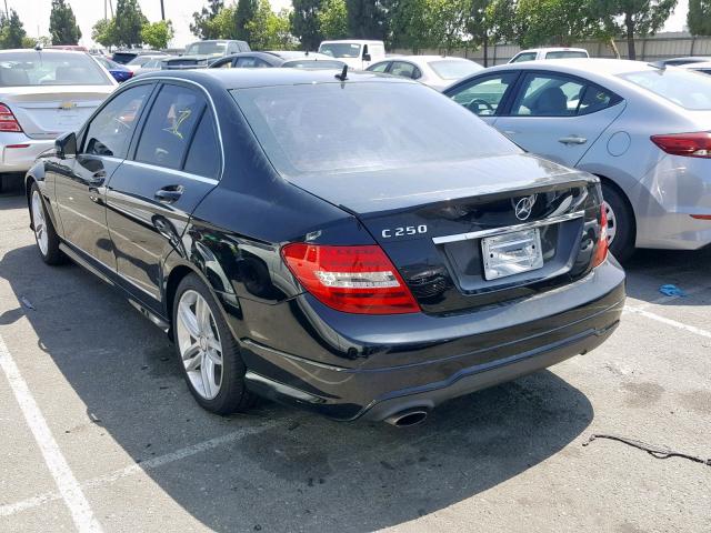 WDDGF4HBXDR245096 - 2013 MERCEDES-BENZ C 250 BLACK photo 3