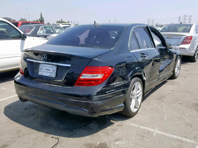 WDDGF4HBXDR245096 - 2013 MERCEDES-BENZ C 250 BLACK photo 4