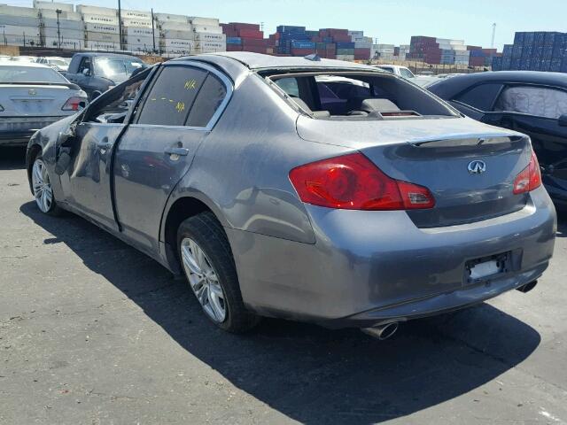 JN1CV6APXFM503732 - 2015 INFINITI Q40 CHARCOAL photo 3