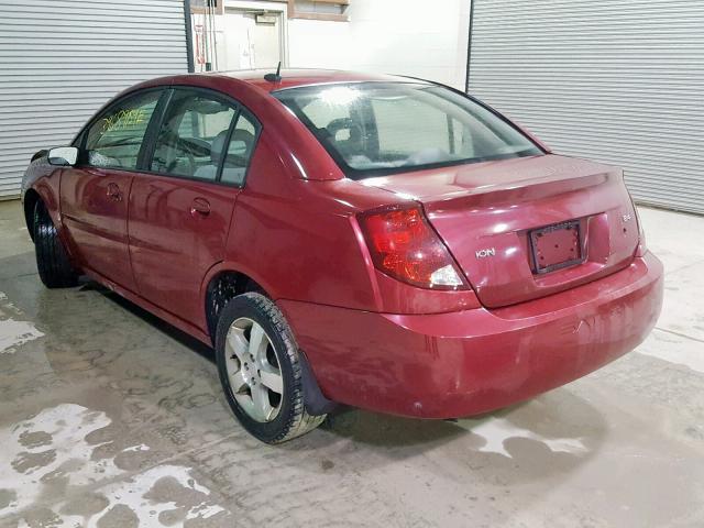 1G8AL58B17Z180667 - 2007 SATURN ION LEVEL MAROON photo 3