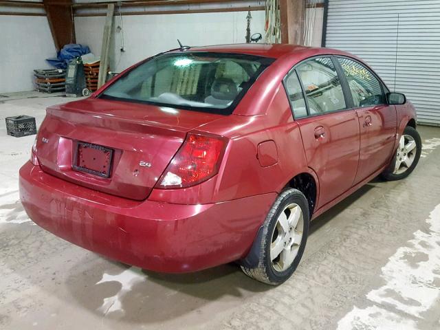 1G8AL58B17Z180667 - 2007 SATURN ION LEVEL MAROON photo 4