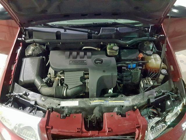 1G8AL58B17Z180667 - 2007 SATURN ION LEVEL MAROON photo 7
