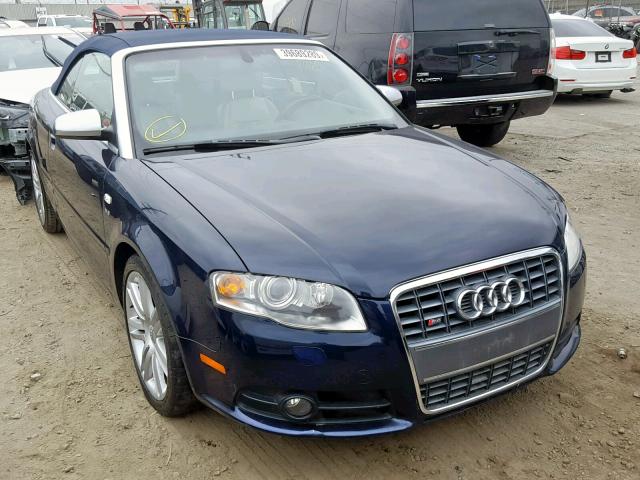 WUARL48H67K900922 - 2007 AUDI S4 QUATTRO BLUE photo 1