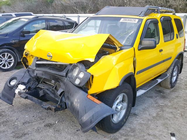 5N1ED28TX3C691394 - 2003 NISSAN XTERRA XE YELLOW photo 2