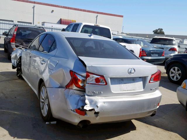 JTHBF5C21A5126064 - 2010 LEXUS IS 250 SILVER photo 3