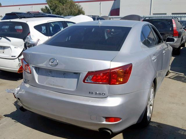 JTHBF5C21A5126064 - 2010 LEXUS IS 250 SILVER photo 4