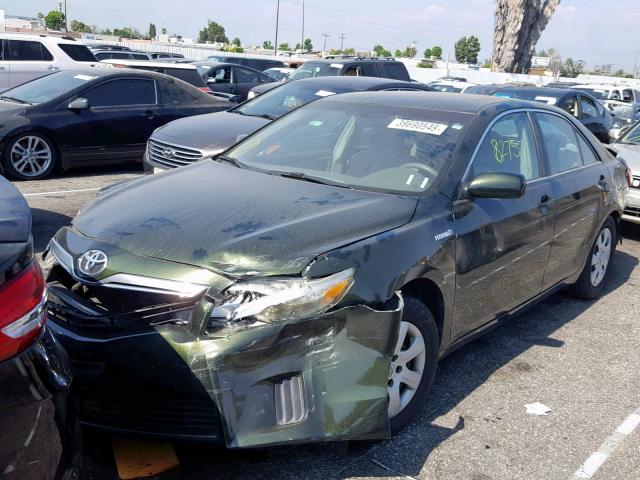 4T1BB3EK5BU141913 - 2011 TOYOTA CAMRY HYBR GREEN photo 2