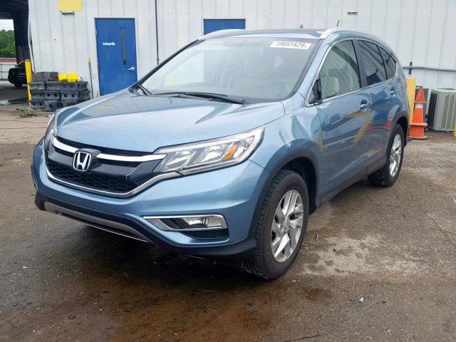 2HKRM3H74GH568411 - 2016 HONDA CR-V EXL BLUE photo 2