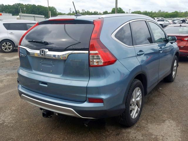 2HKRM3H74GH568411 - 2016 HONDA CR-V EXL BLUE photo 4