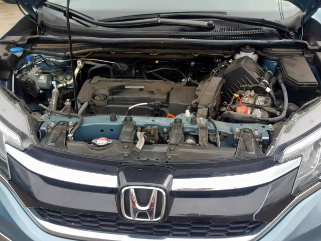 2HKRM3H74GH568411 - 2016 HONDA CR-V EXL BLUE photo 7