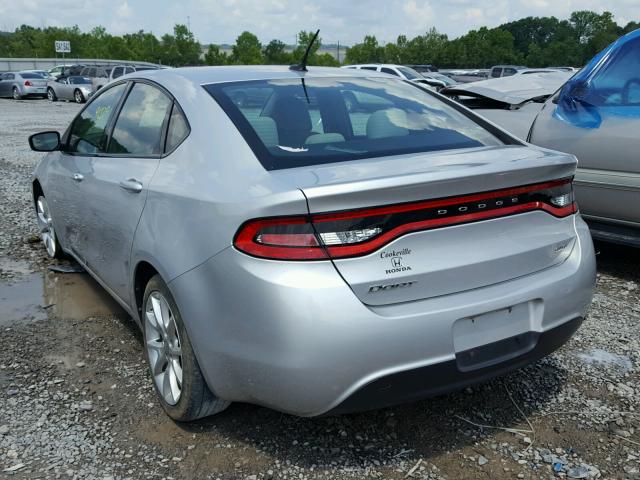 1C3CDFBA1DD713776 - 2013 DODGE DART SXT SILVER photo 3