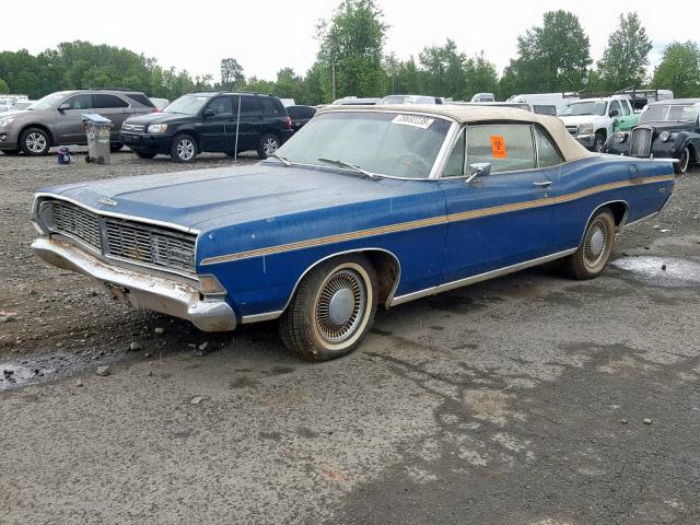 8W61Z187563 - 1968 FORD GALAXIE BLUE photo 2