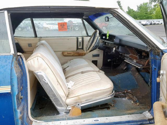 8W61Z187563 - 1968 FORD GALAXIE BLUE photo 5