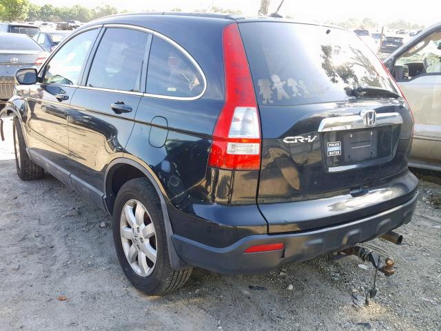 5J6RE48789L018432 - 2009 HONDA CR-V EXL BLACK photo 3