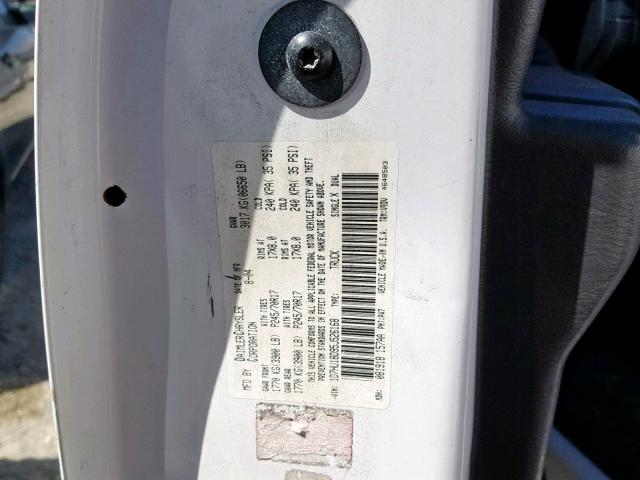 1D7HU18D95J526168 - 2005 DODGE RAM 1500 S WHITE photo 10