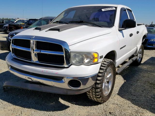 1D7HU18D95J526168 - 2005 DODGE RAM 1500 S WHITE photo 2