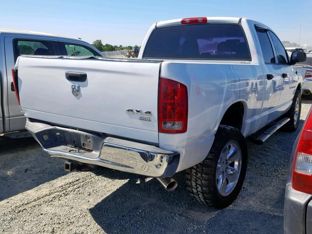 1D7HU18D95J526168 - 2005 DODGE RAM 1500 S WHITE photo 4