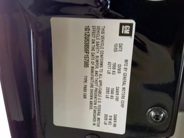 1G1ZU53856F157385 - 2006 CHEVROLET MALIBU LTZ 黑色 照片 10