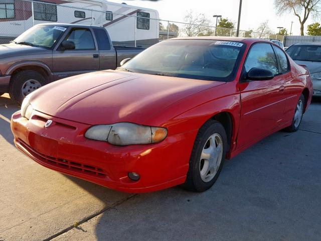 2G1WX15KX29136093 - 2002 CHEVROLET MONTE CARL RED photo 2