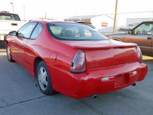 2G1WX15KX29136093 - 2002 CHEVROLET MONTE CARL RED photo 3