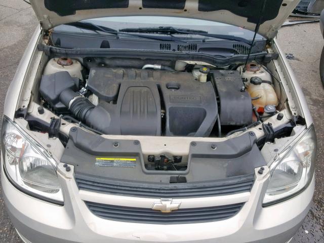 1G1AT58H297196555 - 2009 CHEVROLET COBALT LT TAN photo 7