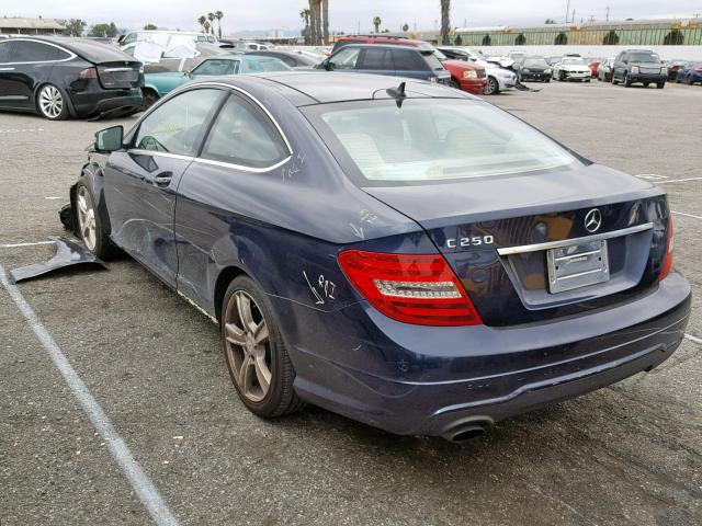 WDDGJ4HBXCF790522 - 2012 MERCEDES-BENZ C 250 BLUE photo 3