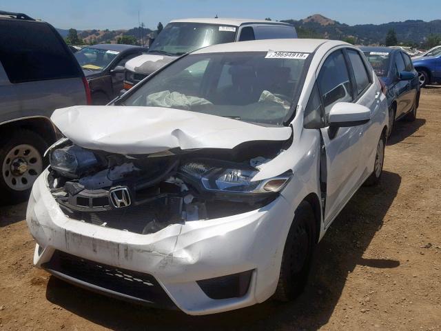 3HGGK5H52FM755132 - 2015 HONDA FIT LX WHITE photo 2